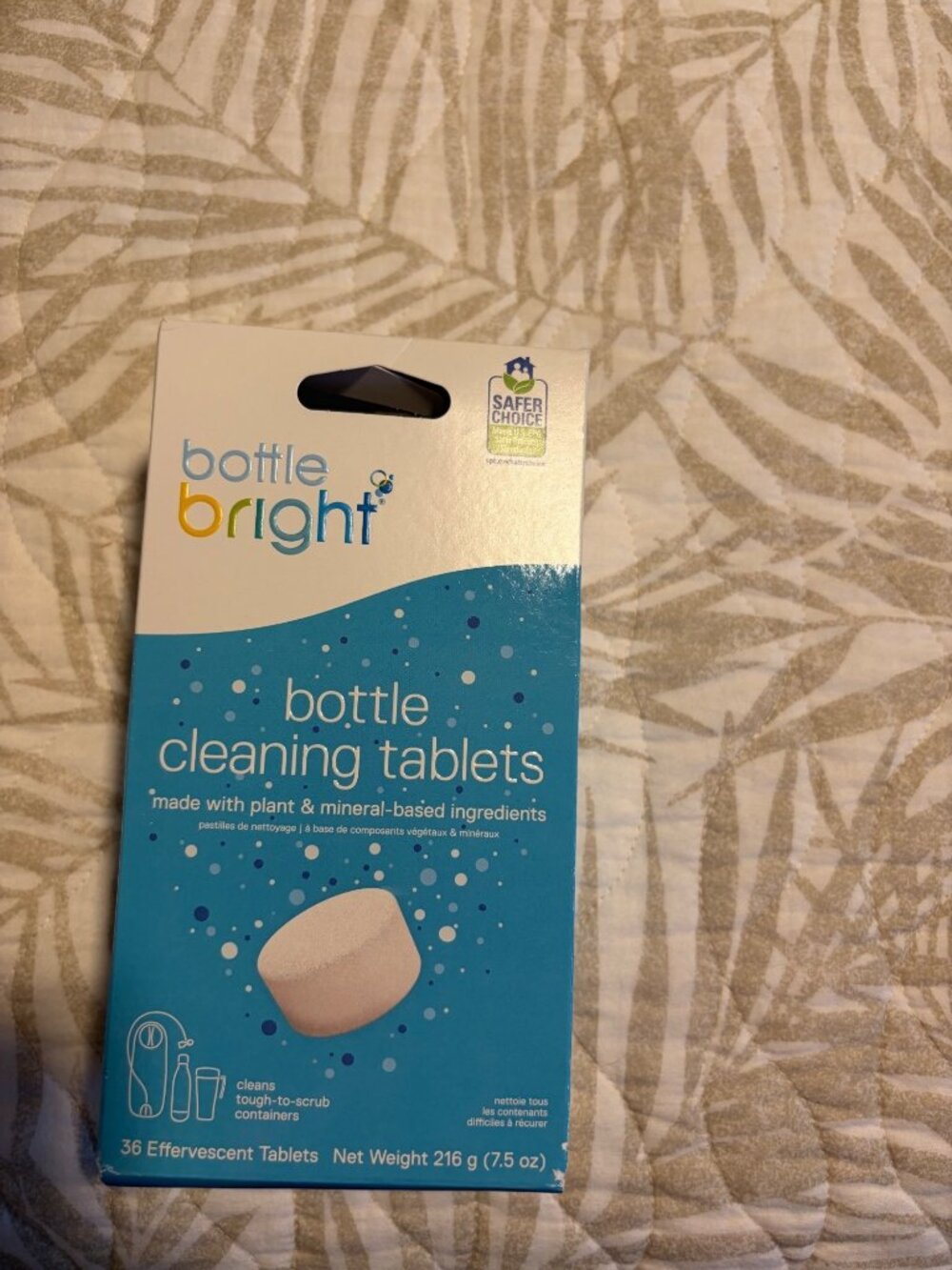 Bottle Bright 36-Pack Effervescent Bottle Cleaning Tablets Plant & Mineral-Based